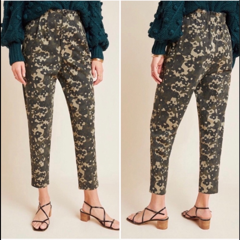 Amadi Cotton Floral Camo Pants NWT Sz S/M